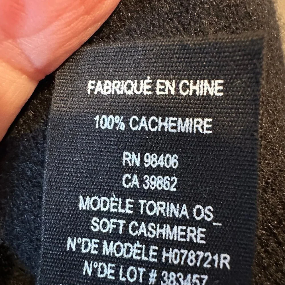 Theory Torina 100% Cashmere Sleeveless Duster Cardigan Vest in Black Women's L - Picture 4 of 5